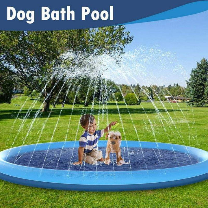 Inflatable Pet Water Play Mat Outdoor Inflatable Dog Sprinkler Water Toy Bath