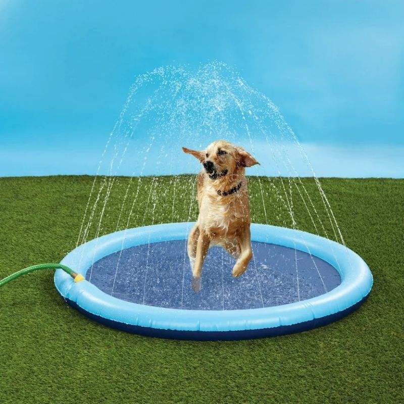 Inflatable Pet Water Play Mat Outdoor Inflatable Dog Sprinkler Water Toy Bath