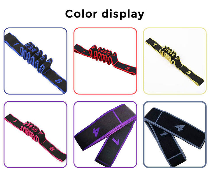 Polyester Fabric Resistance Bands Set 5-Level Elastic Fitness Bands