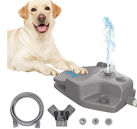 Garden Sprinkler Pet Step-On Water Dog Fountain
