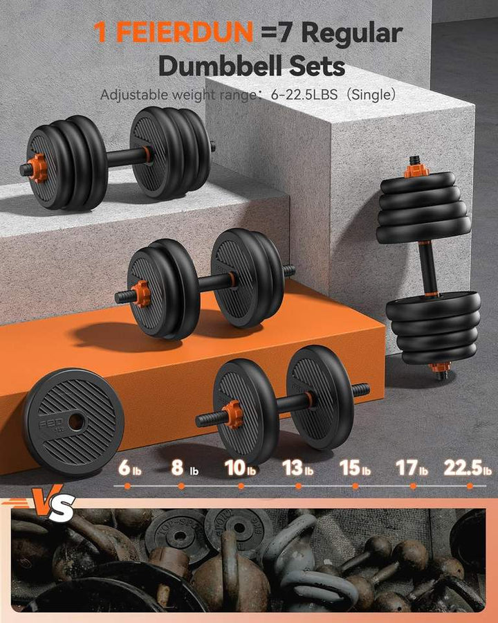 Home Gym Dumbbell Barbell Set 10kg-40kg Adjustable Dumbbell Set