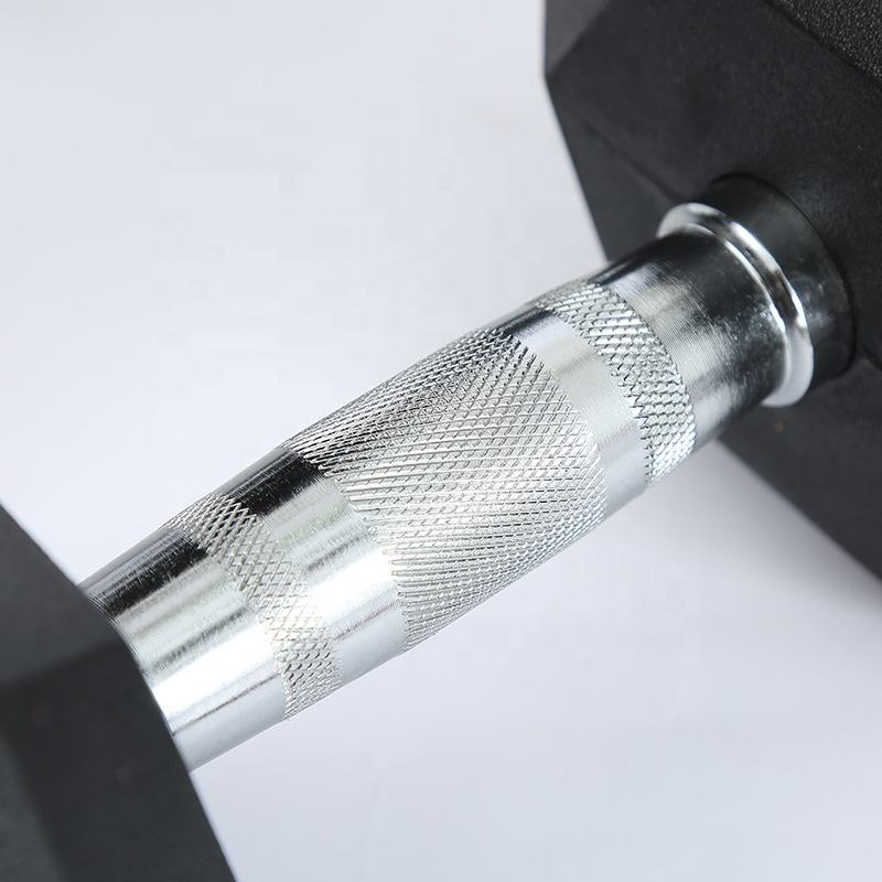Rubber Coating Steel Fitness Cast Iron Hexagon Hex Dumbbell