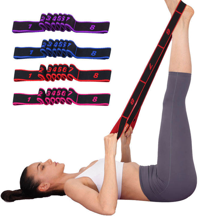 Polyester Fabric Resistance Bands Set 5-Level Elastic Fitness Bands