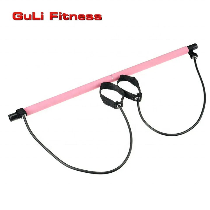 Home Gym Pilates Bar Kit with Resistance Band and Foot Loop Portable