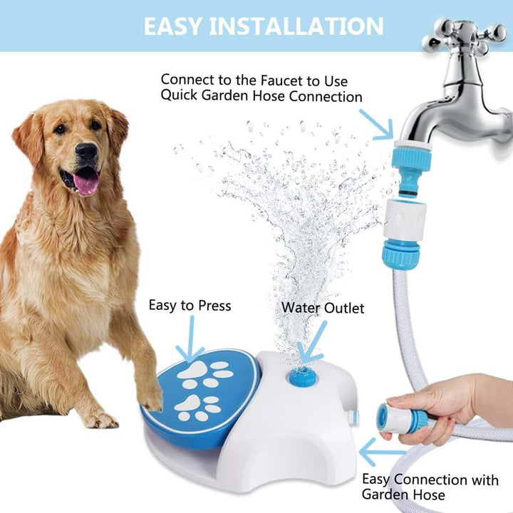 Outdoor Automatic Pet Water Fountain Step on Dog Water Dispenser Dog Water Fountain Dog Sprinkler