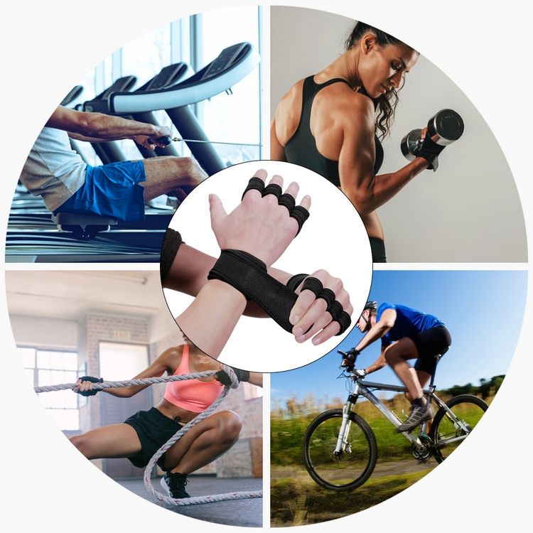 Lifting Gloves Workout Gloves with Integrated Wrist Wraps Anti-slip Hand Protector