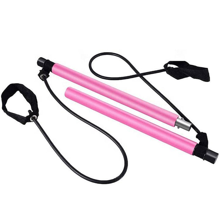 Home Gym Pilates Bar Kit with Resistance Bands Yoga Stick for Body Workout