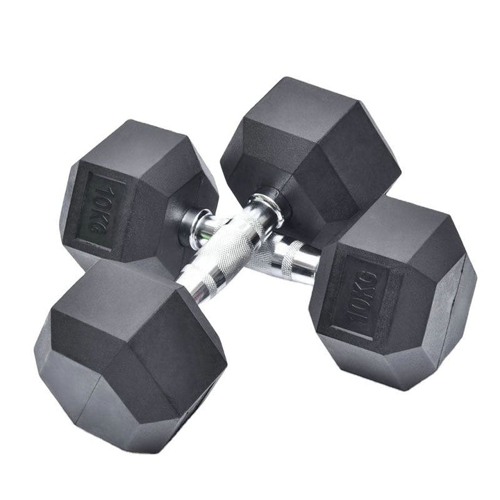 Rubber Coating Steel Fitness Cast Iron Hexagon Hex Dumbbell