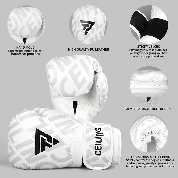 High Quality Sparring Gloves Professional Training MMA Muay Thai Sparring Pu Leather Boxing Gloves