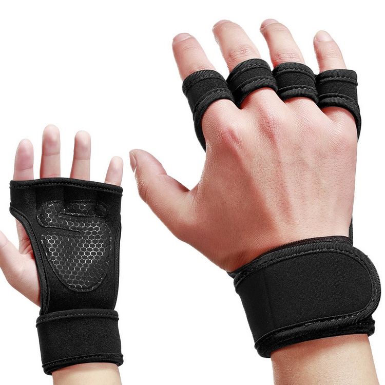 Lifting Gloves Workout Gloves with Integrated Wrist Wraps Anti-slip Hand Protector