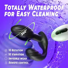 Rotating Anal Plug Vibrator Remote Control Butt Plug Men Prostate Massage Female Vagina Masturbator Adult Sex Toys for Women Gay