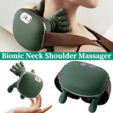 Neck and Shoulder Cordless Electric Massager Deep Tissue Shiatsu Heated Back Cervical Finger Pressure Body Relaxation