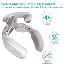 Neck Massage Machine 4 Head And Neck Protection Heating Machines Breathing Light Vibration Compress Cervical Spine Machine