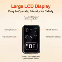 Electric Heating Knee Massage Pads hot Compress Joint Protection 3 Levels Vibration Knee Massager Support Strap Muscle Massager 1 sold