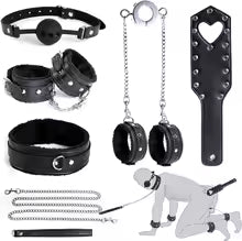 Erotic Toys Kits Handcuffs Choker Whip Oral Plug Penis Ring Cosplay Toy For Couples BDSM Gay Binding Belt Sex Toy Adult Toys 18+