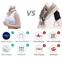 Neck Massage Machine 4 Head And Neck Protection Heating Machines Breathing Light Vibration Compress Cervical Spine Machine