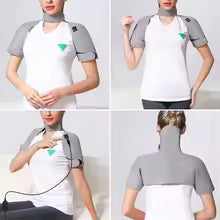 Red Light Massage Shawl 3-Gear Heat&Vibration Levels Winter Warmer Heating Neck Shoulder Upper Back Pad for Muscle