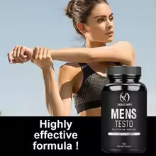 Men's Supplements - Reduces Fatigue, Enhances Male Function, Supports Muscle Growth, Vascular Function and Energy - 120 Capsules